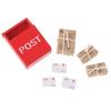 Toys With Mail Sack Postcard Mini Mailbox Simulation Furniture Toy Dollhouse Miniature Letter Box