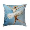 Home Decor Ballet Dancer Art Pillowcase for Home Decor Pattern Cushion Cover Suitable for Sofa Bedroom Car Pillow Cover