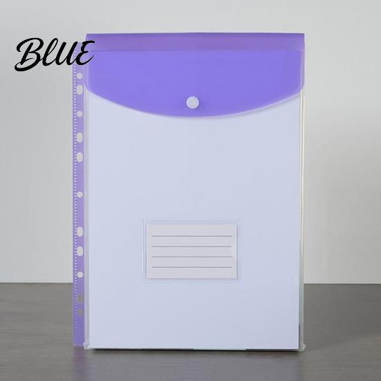 Department File Folder 3Pcs 11 Hole A4 with Snap Button Colorful Document Organizer