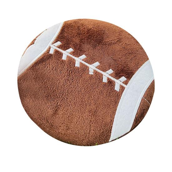 Brinquedo para Cão Bola Plana Disco Voador Macio de Pelúcia Brinquedo Mastigável com Apito Bola de Futebol Basquete Rugby Brinquedo de Buscar para Filhote Alívio da Ansiedade da Dentição Brincadeira Interativa