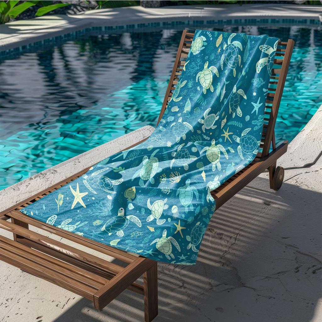 sea turtle Print Towel Sport QuickDrying Super Absorbent Camping Towel Super Soft Lightweight Gym Swimming Yoga Beach Towel