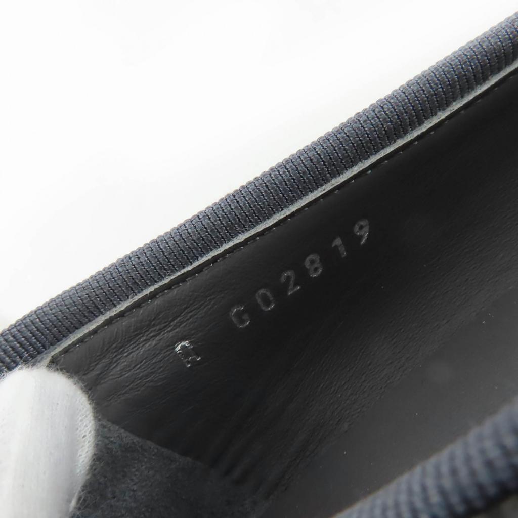 Great CHANEL Ballet Shoes COCO Mark Logo Design Leather Pumps Gray 35.5 G02819 Used