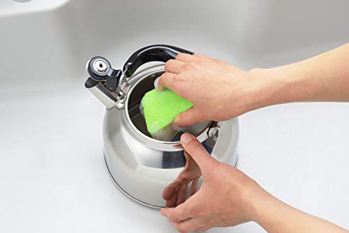 Yoshikawa Wide Clean Wide-Mouth Whistling Kettle, 2.6L, Stainless Steel, Induction and Gas Compatible, Tsubame-Sanjo, Made in Japan, SH4831