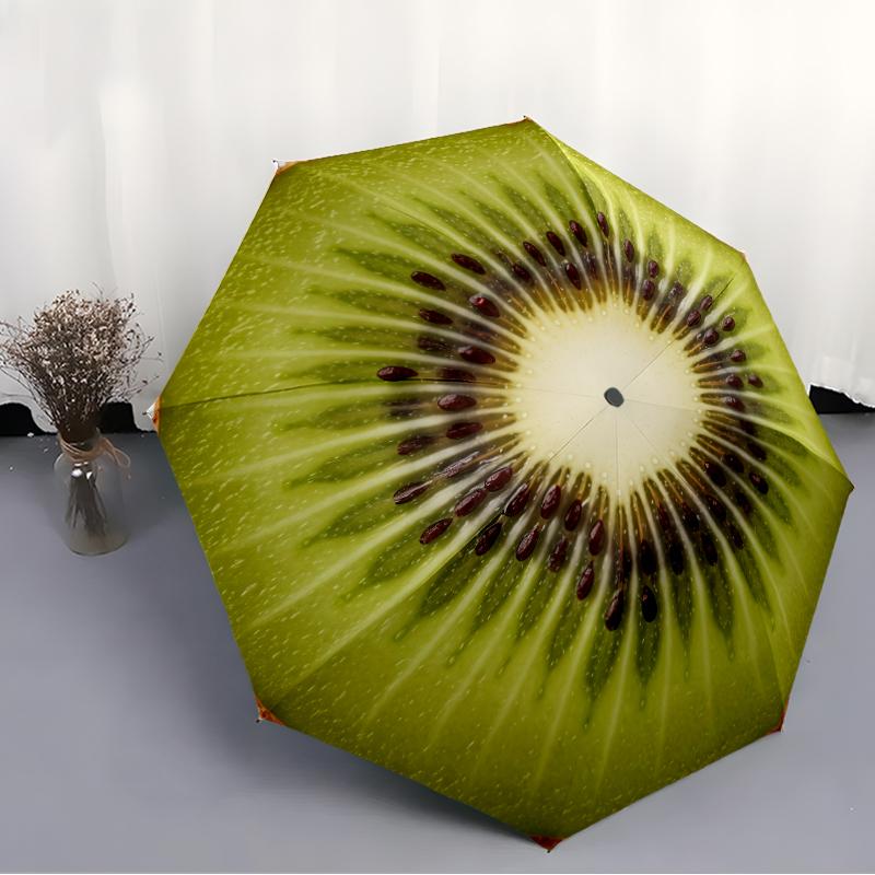 1 PC Automatic Folding Umbrella -fruitPattern,Portable & Foldable Design with 8 Ribs,Christmas Birthday Gifts