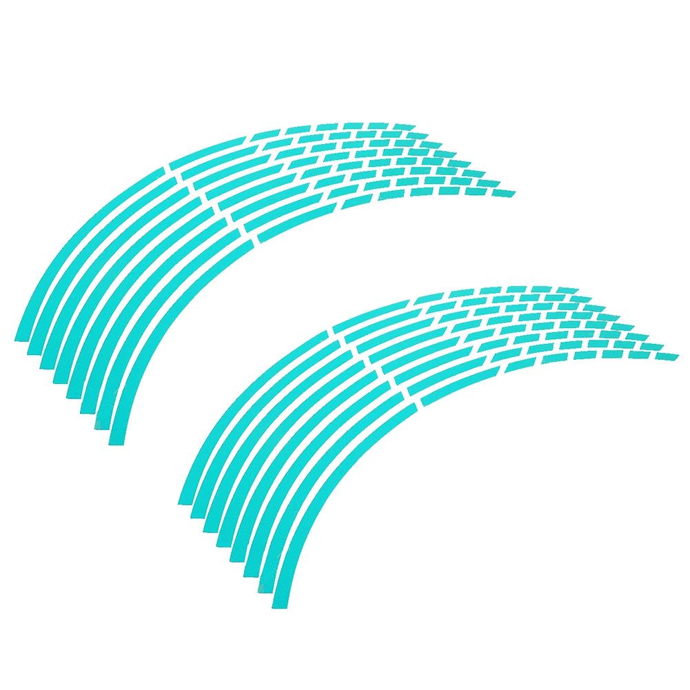 16pcs Bike Motorcycle 16-18inch Reflective Wheel Strip Stickers Decoration Accessory(Blue)