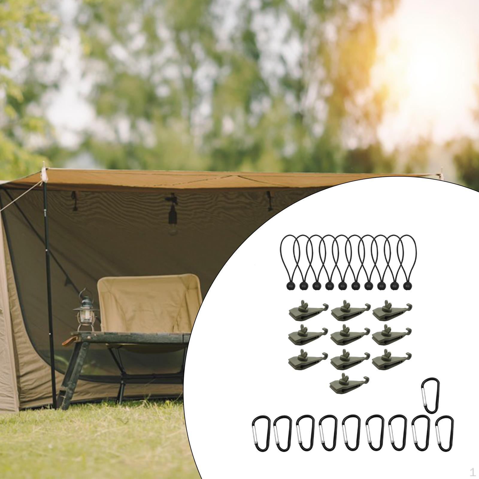 

10 шт. зажимы для брезента, навес с банджи-шнурами, фиксаторы, зажимы, крепеж для палатки Style B