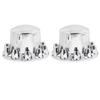 2PCS Rear Wheel Axle Covers Kit Chrome Plated Prevent Rust for Most Trucks Trailers Vehicles with 33mm Flange Lug Nuts