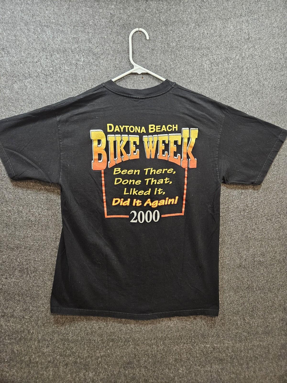 Vintage Bike Week 2000 Daytona Beach Graphic T-Shirt Y2K Biker Unisex T-Shirt XXXXL