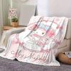 1pc,Sanrio My Melody Home Decor Flannel Blanket: Perfect Gift for Bedroom, Living Room, Travel, Camping, Car, Beach, Office Naps, Ideal Sofa Throw, Ou