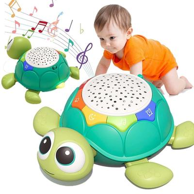 Plastic Musical Crawling Turtle Toys Simulation Musical Projector Turtle Toys  Girls Boys Baby