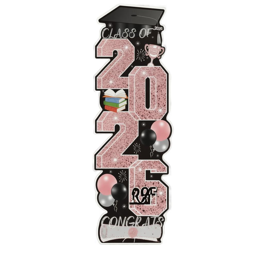 Graduation Season Yard Sign Set Hollow Board Lawn Decoration School Courtyard Outdoor Display Graduation Party Supplies Standee