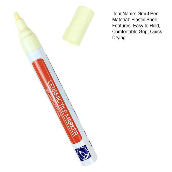 Grout Pen Tile Grout Paint Marker Waterproof Tile Gap Repair Color Pen for Tiles Floor Wall Bathroom Kitchen Repair Tools