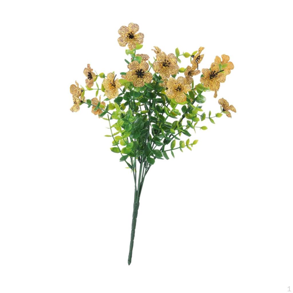 Artificial Violet Flower Bouquet Pick Fake Plant Faux Branch for Backyard