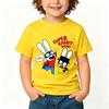 T-shirt per Bambini Cartone Animato Simon Super Coniglio Carina Hip Hop Ragazzi Manga Bambini Top Casual Girocollo T-shirt per l'Estate