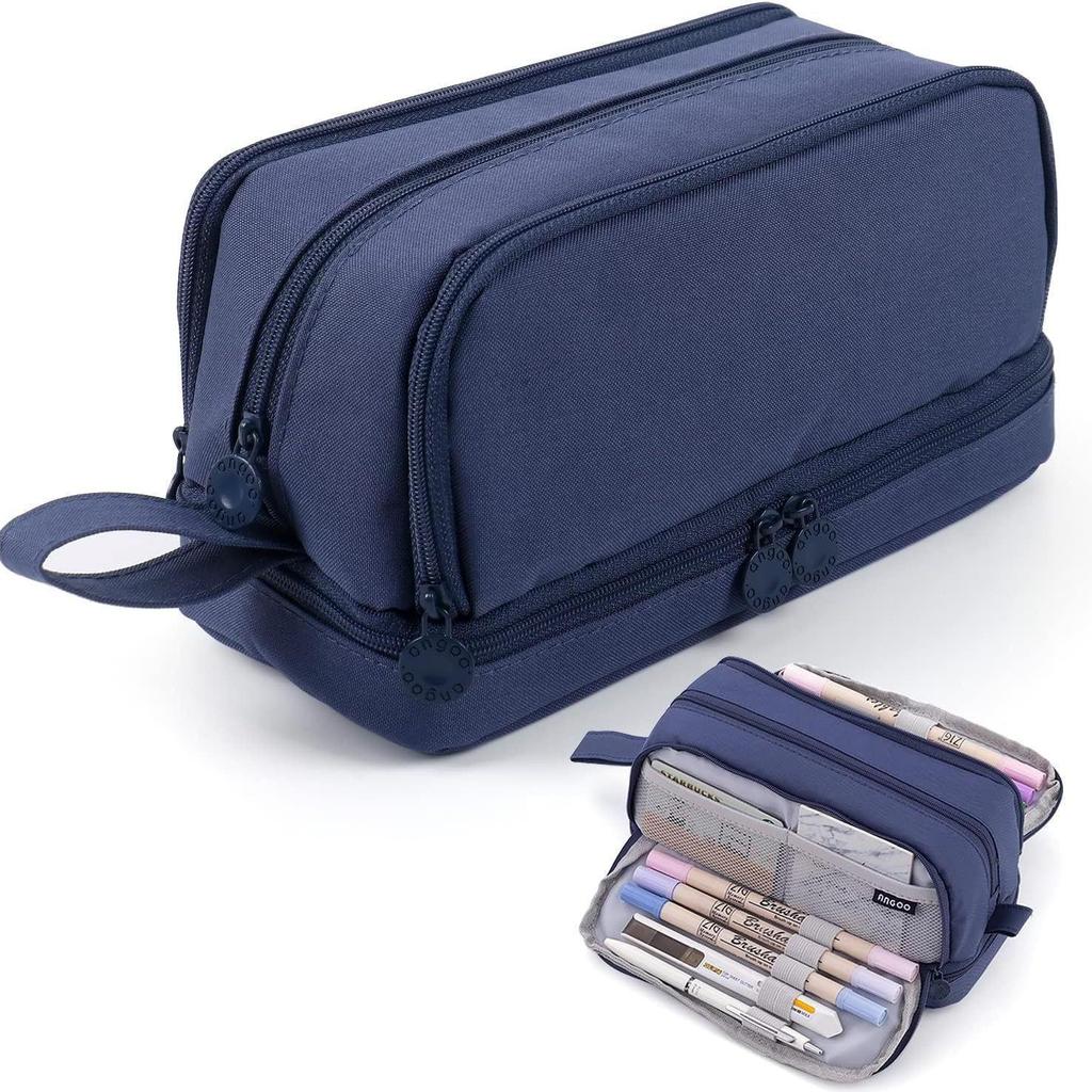 Dual-Compartment Large Capacity Student Pencil Case