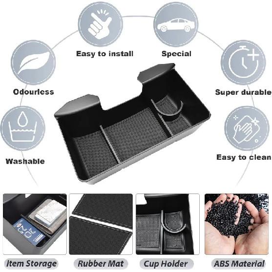 Center Console Hanging Storage Organizer For -2025 Chevy Silverado/GMC Sierra Interior Armrest Hanging Car Storage Box Tray