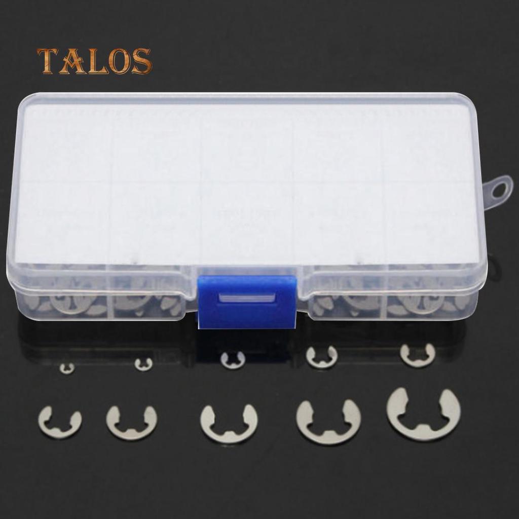 120Pcs Assorted 1.5 2 3 4 5 6 7 8 9 10mm Stainless Steel E-clip Circlip Kit Convenient
