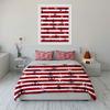 Nautical Anchor Striped Decor Set Bedding Set with 1 Duvet Cover 2 Pillowcases Single Double King Queen Gift