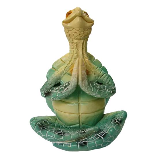 

Йога Медитация Украшение Черепаха Сидящая Черепаха Фигурка Статуэтка Скульптура Животного Для Дома Сада Офиса Настольное Украшение A