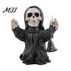 Festive Desktop Display Props Halloween Resin Figurine, Spooky Skeleton Pumpkin Ghost Statue for Detailed Horror Figurine Decorations Tiered