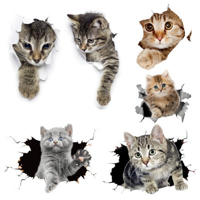Adesivi per mascheratura graffi corpo divertenti gatto 3D creativi Adesivi a forma di animale Adesivi per auto Accessori per decorazioni auto