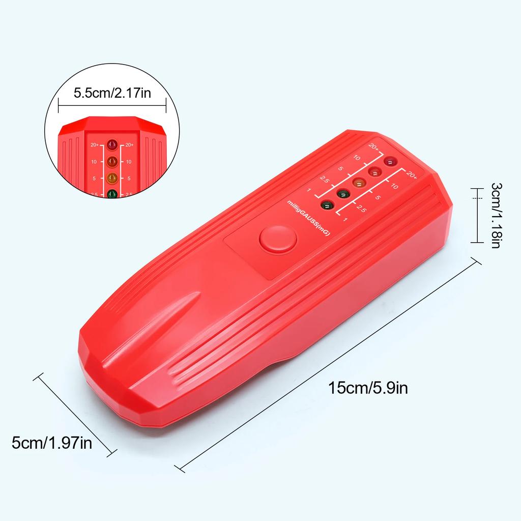 K2 EMF Meter 5-LED Indicator Gauss Meter LCD Digital Electromagnetic Field Radiation Tester Portable  Ghost Hunting Detector