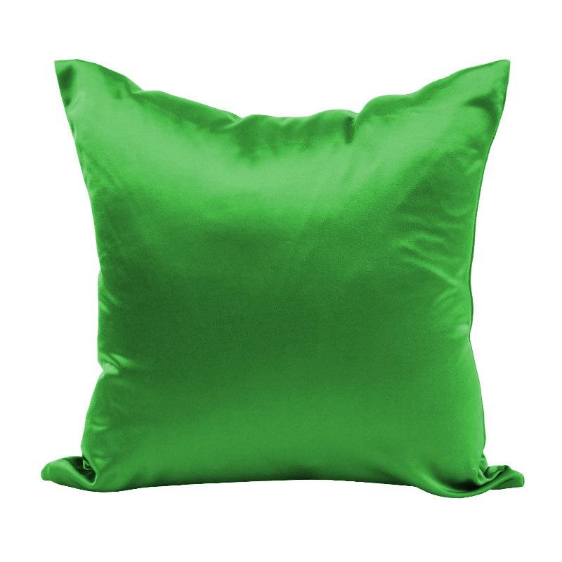 100% Satin Silk-Like Pillowcase Cover 40x40cm 45x45 50x50 60x60cm Solid Smooth Cushion for Sofa Bed Chair Home Decor Pillow Case