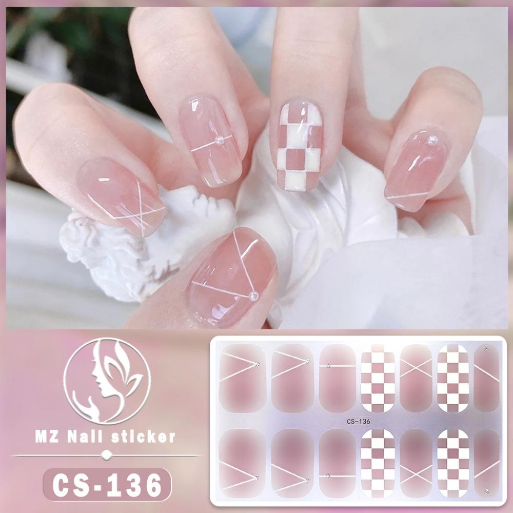 CS voděodolná gelová fólie na nehty bez pečení plná samolepka kontrastní barva tygří hlava nail art fólie papír fólie na nehty papír nálepka