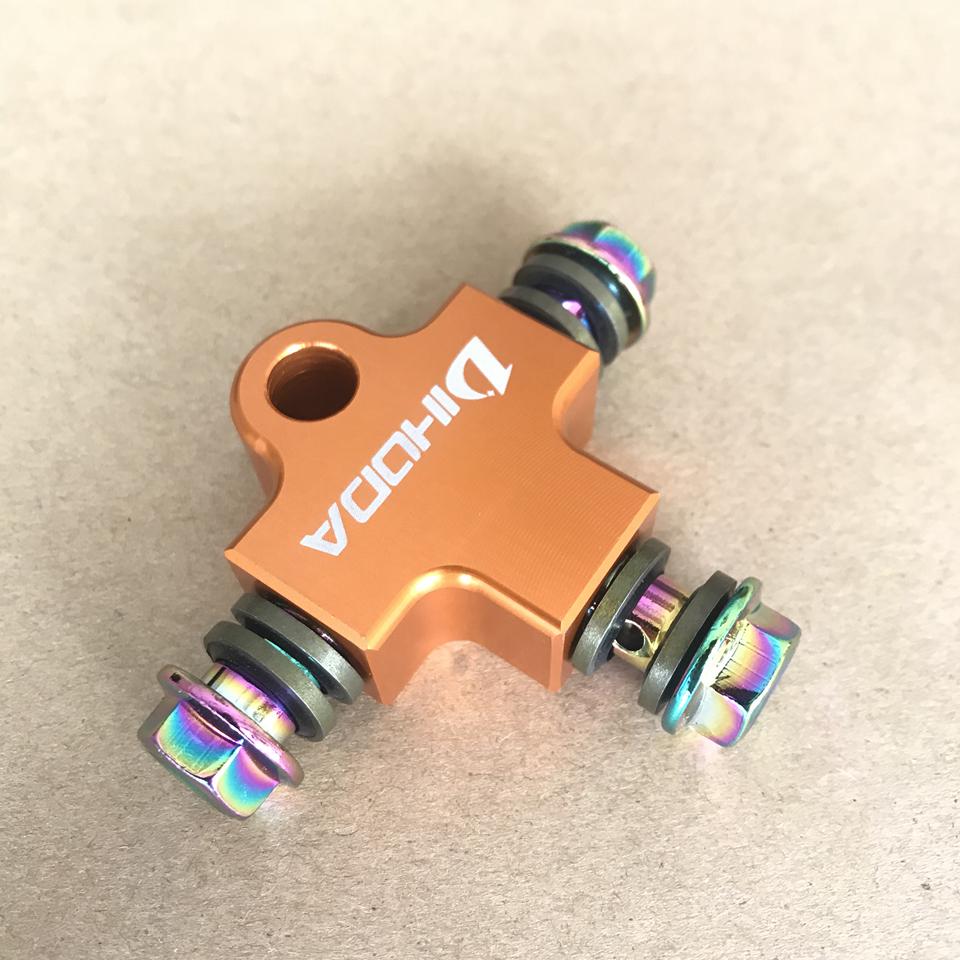 Tubo Flessibile Olio Freno Idraulico per Moto Raccordo a T Connettore a T Adattatore a 3 Vie per Sistema Frenante Dirt Pit Bike ATV