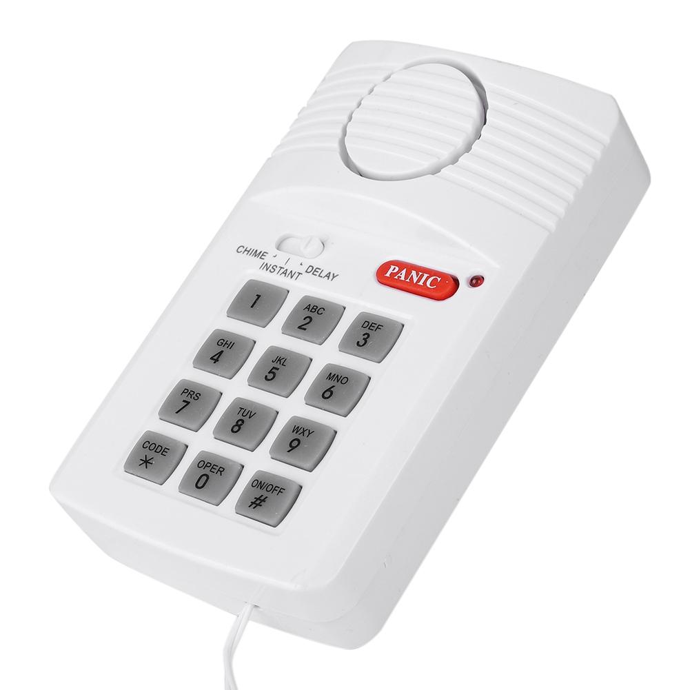 Sistema de alarme de porta com 3 configurações, teclado de segurança com botão de pânico para escritório doméstico