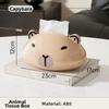 Magnetic Table Tissue Box Smooth Toilet Paper Box Cute Capybara Tissue Box  Home Decor