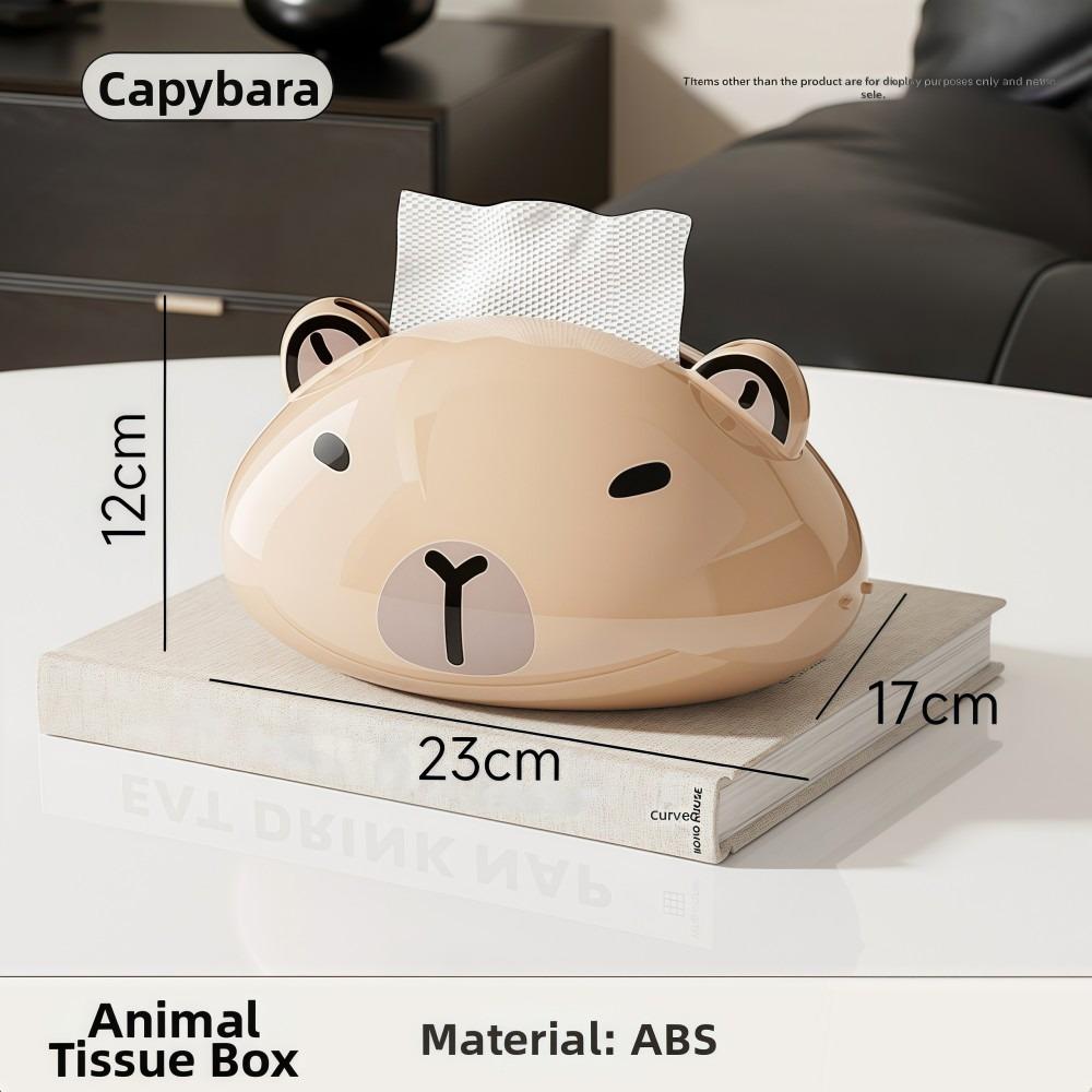 Magnetic Table Tissue Box Smooth Toilet Paper Box Cute Capybara Tissue Box  Home Decor