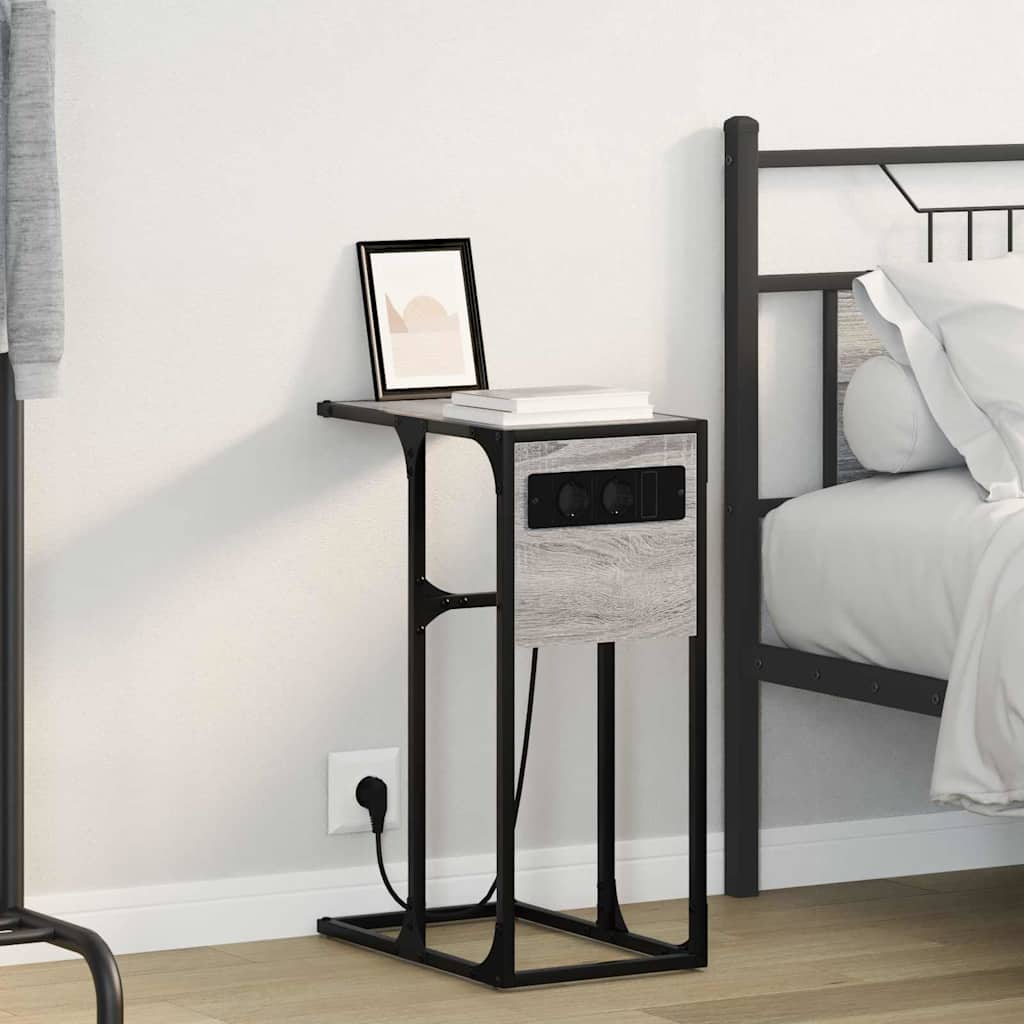 Nightstand Grey Sonoma 41.5 x 26 x 60.5 cm Engineered Wood