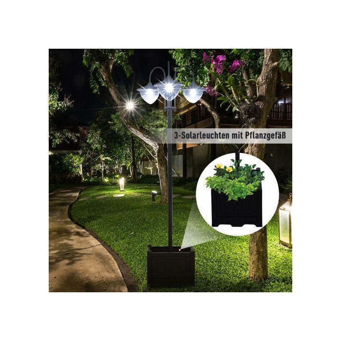 Solar Lantern - MUVOE - Set of 3 - Metal - 60x55x189 Cm - Solar Energy