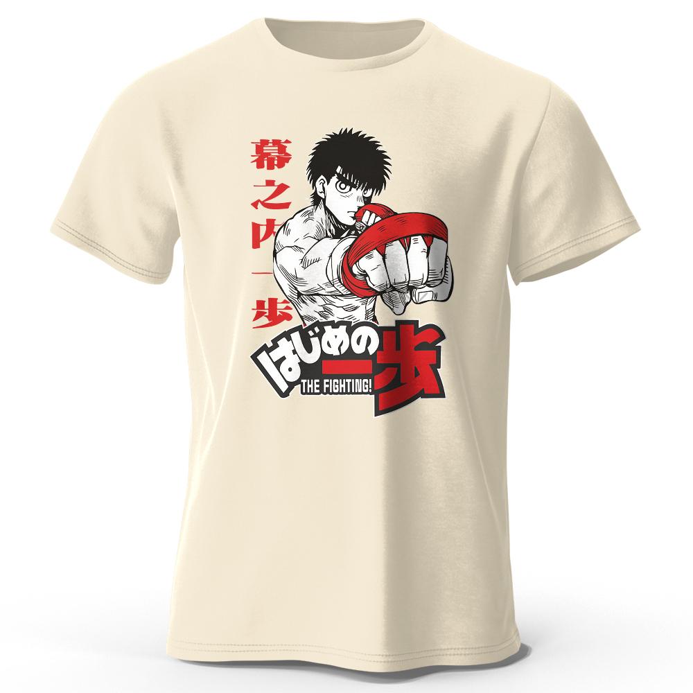 Men's New Summer T Shirt Japanese Cartoon Boxing Gym Print Anime Graphic Tees for Men Women Tops