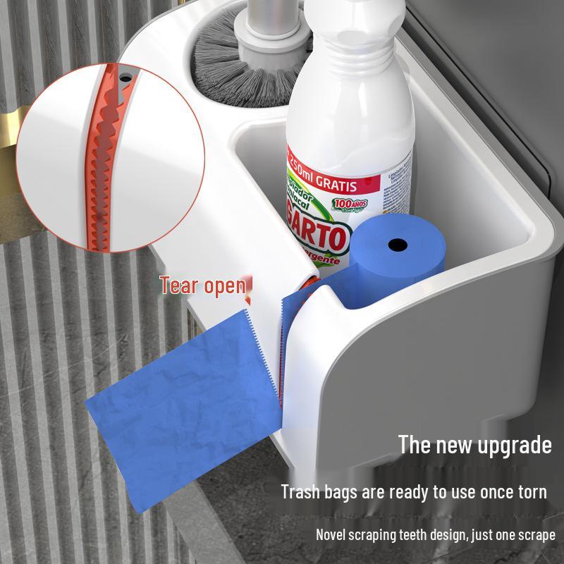 Punch-Free 360° Toilet Brush with Holder - Efficient Bathroom Cleaner