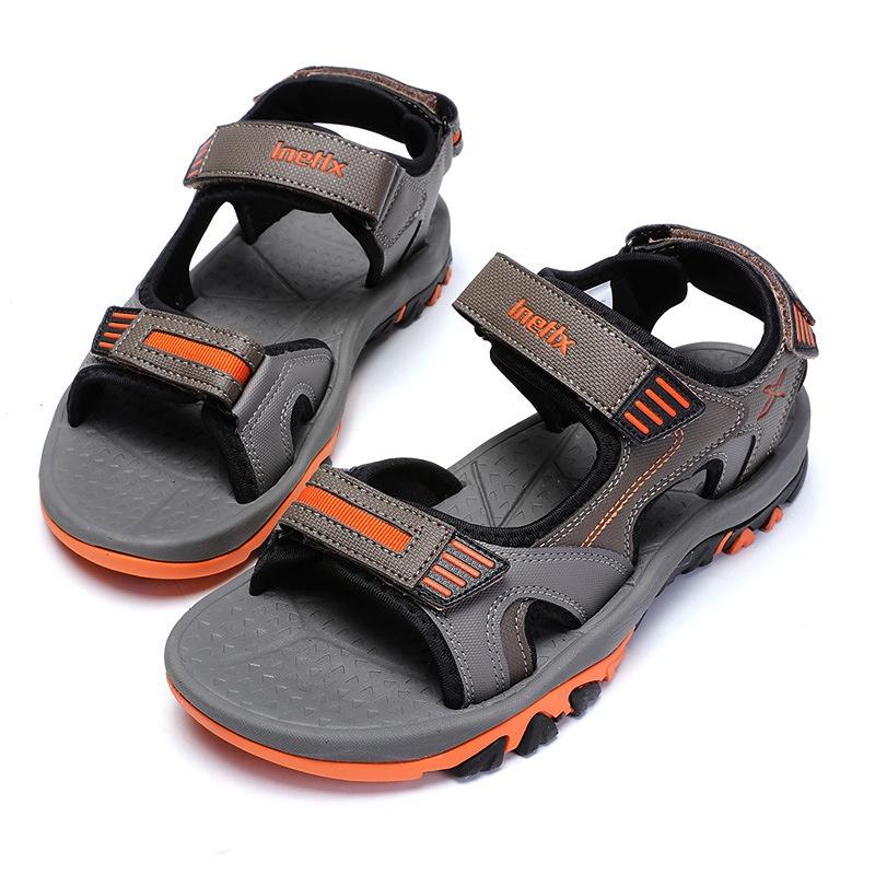 Premium Cowhide Leather Mens Beach Sandals With Breathable Sport Casual Comfort