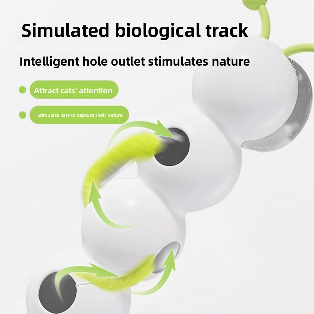 Toys For Cats Intelligent Sensing Rotating Swing Ball With Feather Tail Automatic Motion Interactive Cats Teaser Stick Cat Toys