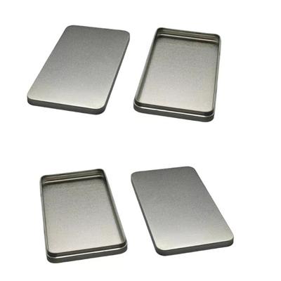 Slim Rectangle Metal Organizers Case For Coin Jewelry Small Valuables Portable Rustproof Easy Carry Home Travel Storage Solution