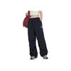 Reebok Jednobarevné volné tkané rovné nohavice Ležérní kalhoty Dámské kalhoty Námořnická modrá 24SRC612WGN2