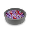 Dry Pool 110X30Cm Gray With 400pcs Balls: Transparent, Pearlescent, Heather, Red