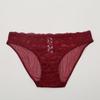 Sexy lace panties thin hollow transparent embroidered large size panties women's pure cotton bottom crotch hip lift low waist briefs