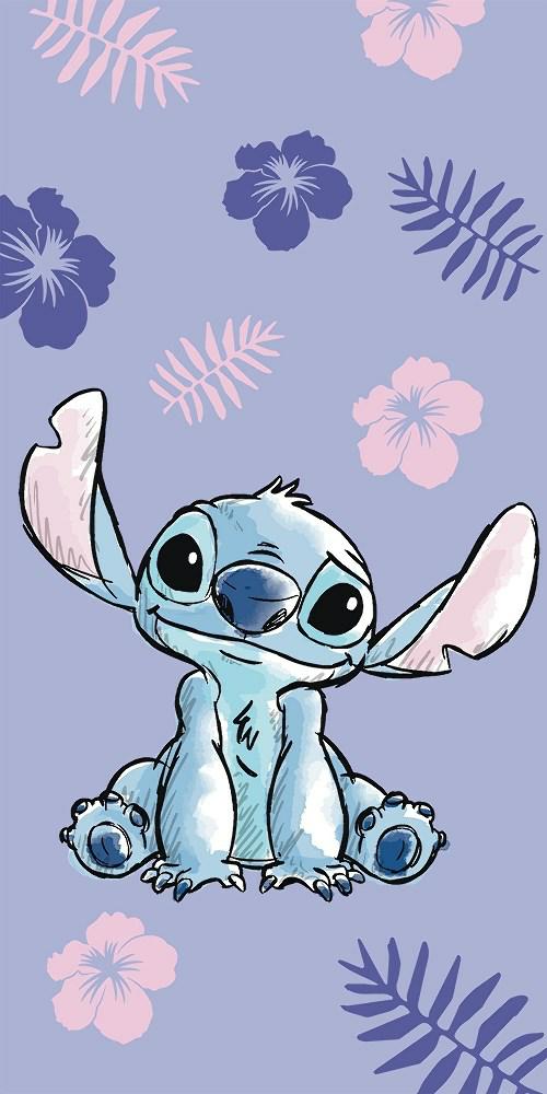 Ręcznik Plażowy 70X140 Słonik Lilo I Stitch 2183 Bawełniany Jf 02