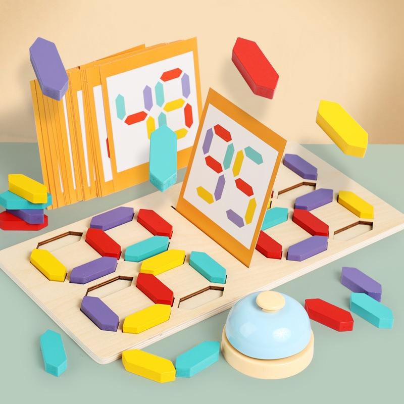 Kids Number Building Blocks Montessori Educational Toy Color Cognition