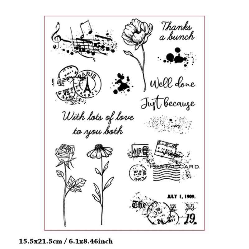 Clear Silicone Stamper Journaling Stamping Tool for Scrapbooking Birthday Card Making Photo Album Journal Paper Project