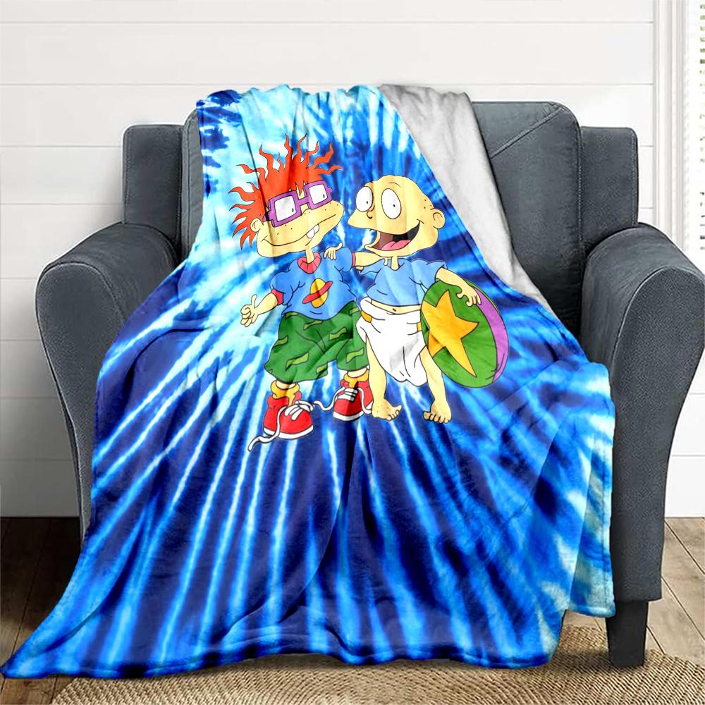 Rugrats Flannel Blanket, High quality Comfortable for All Seasons, Home Decor, Warmth and Comfort