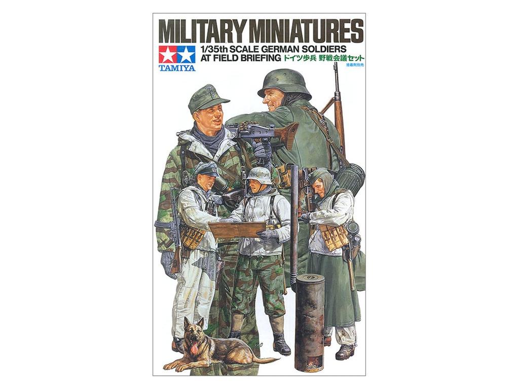 Tamiya 1/35 Militær Miniatyrserie Nr. 212 Tysk Hær Infanteri Feltkonferansesett Plastmodell 35212