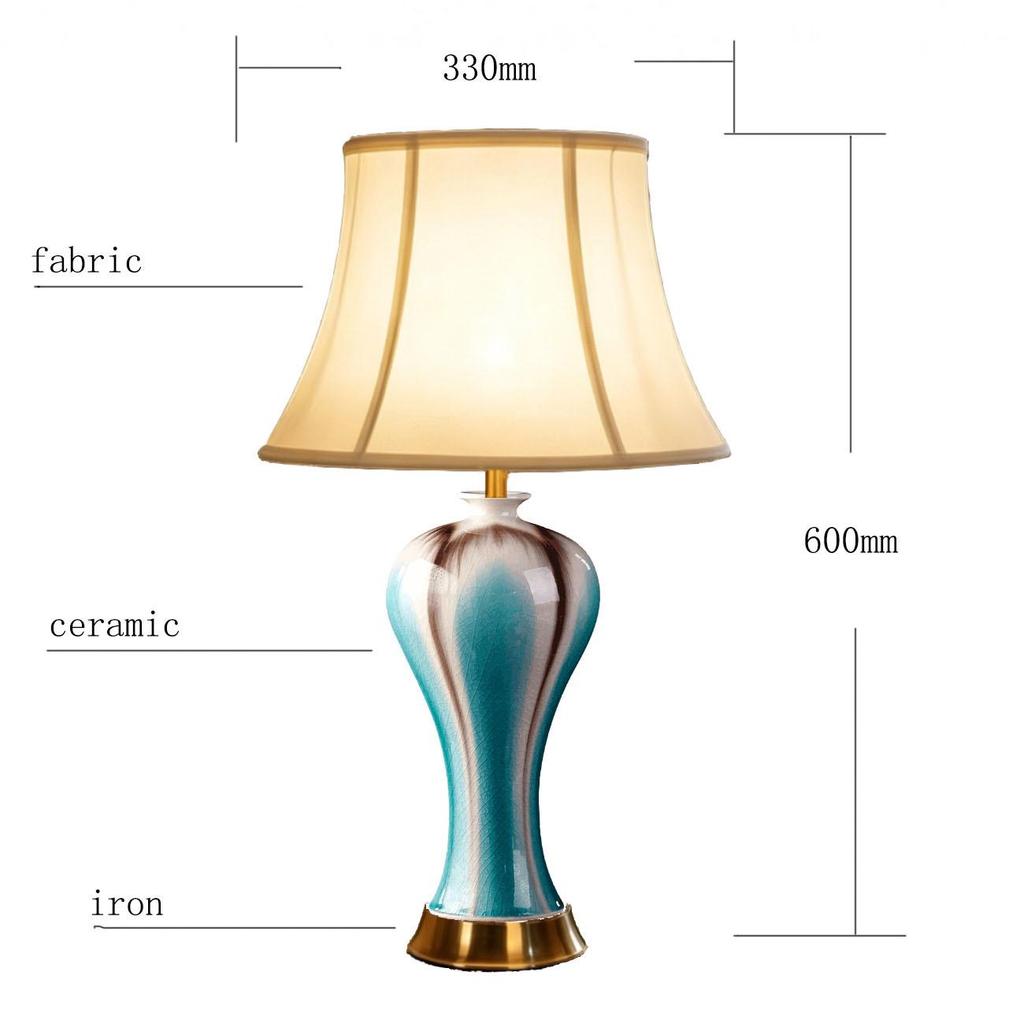 Elegant Chinese Ceramic Table Lamp for Living Room & Bedroom Decor
