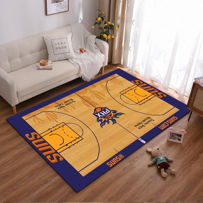 

NBA Court Rug Suns Team Logo and Arena Design Suitable for use as an anti-slip game mat for living room and bedroom sofas 40x60cm( 15x23in )