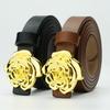 Women'S Leather Belt New Double-Sided Versatile Belt Pure Cowhide Women'S Smooth Buckle Belt Women